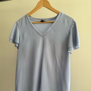 Ann Taylor Flutter Cap Sleeve Blouse